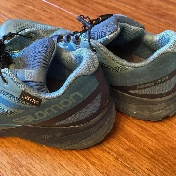 Salomon vibe gore Tex teal running shoes size 8 - Picture 6 of 9